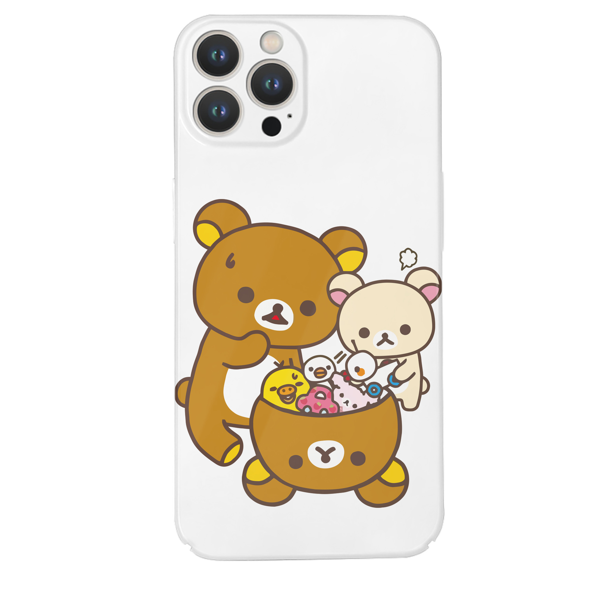 （画像用） リラックマ リラックマ キイロイトリ Rilakkuma Korilakkuma Kiiroitori 【iPhone 14シリーズ対応】ハードケース